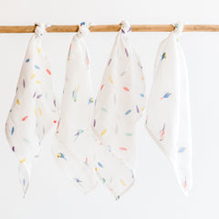 Organic Baby Handkerchiefs (Set of 8) - Birds of a Feather - Little Kims